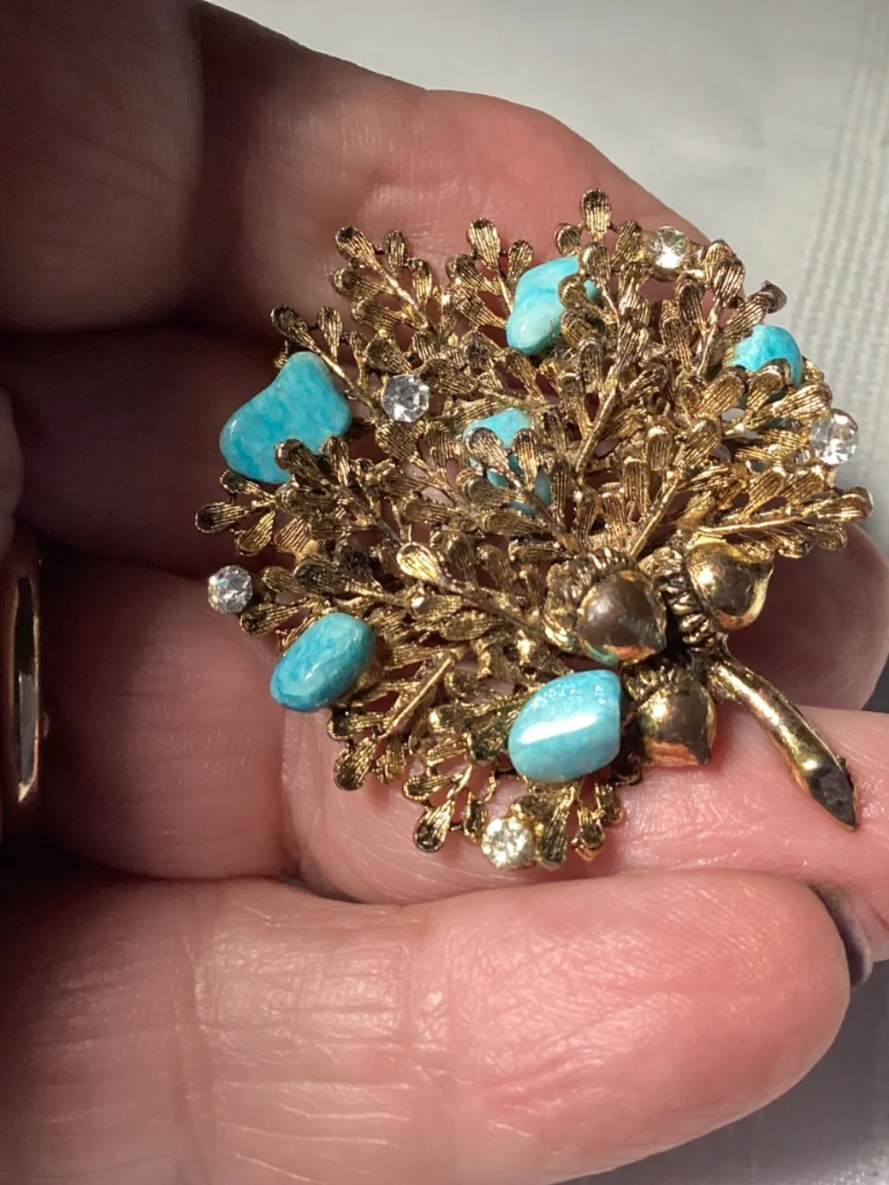 Turquoise vintage pendant BRANCH DESIGN. MOMS COLLECTIONS